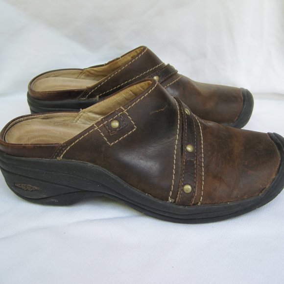 Keen Shoes Womans Keen Leather Slip On Sandals Mules Clogs Poshmark